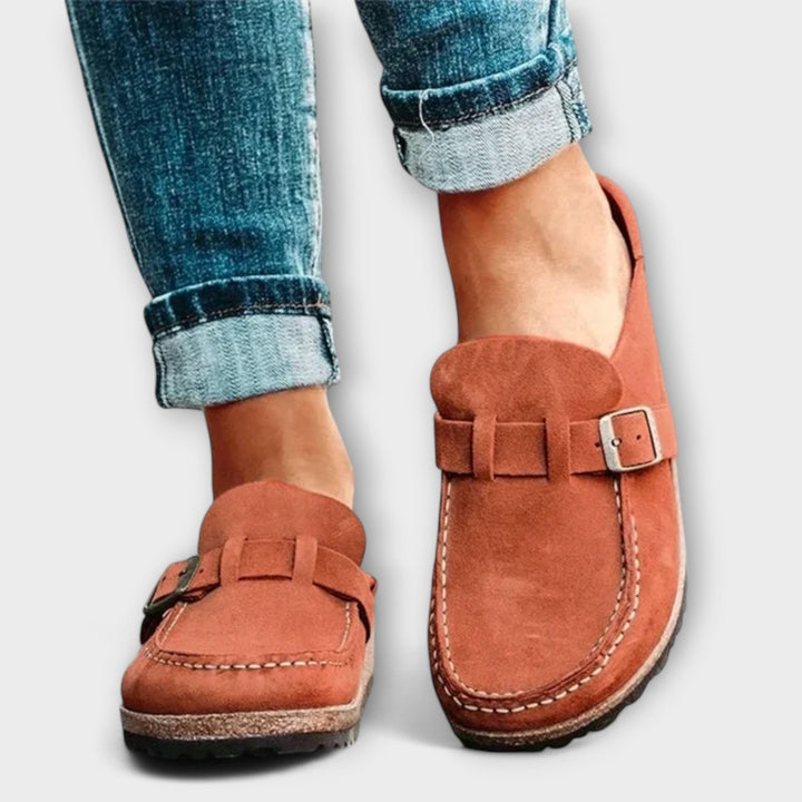 Mocassins orthopédiques pour dames avec boucle décorative