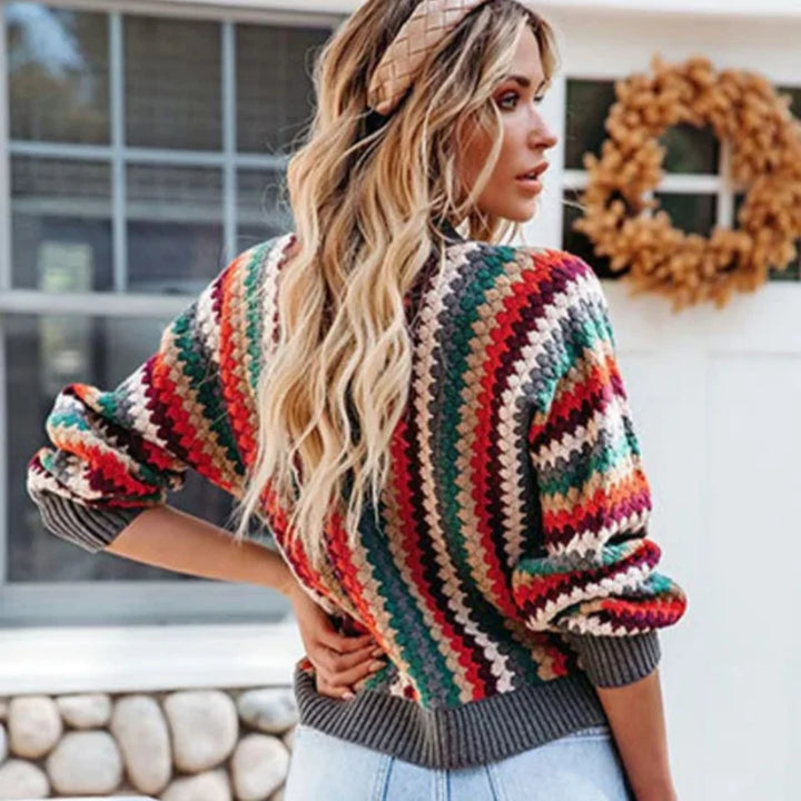 Amalia | Gilet rétro multicolore