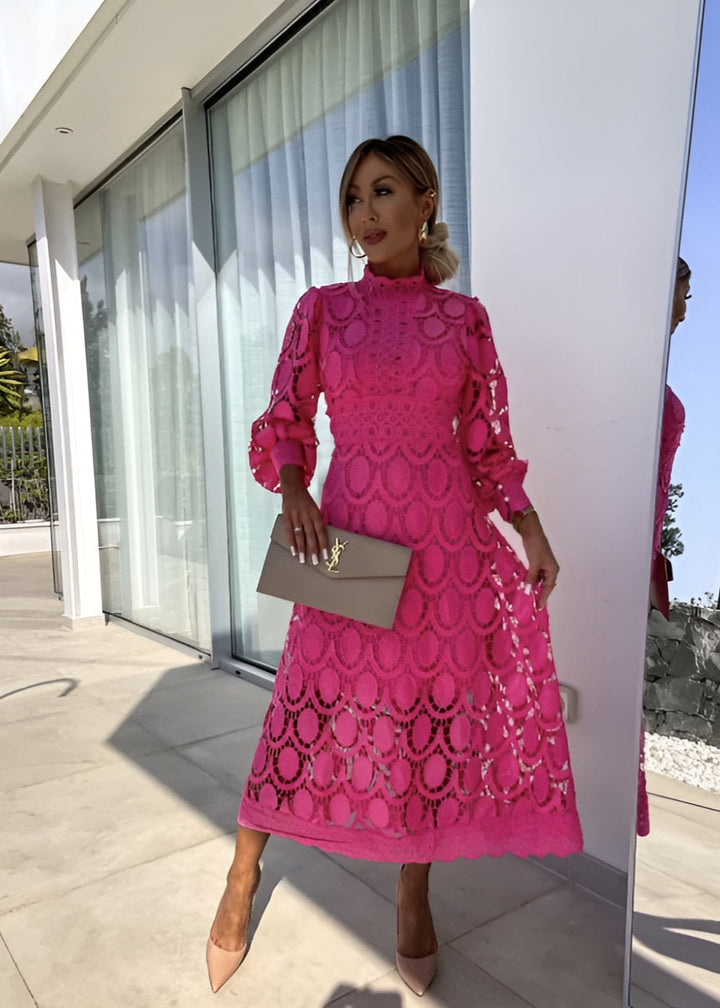 Subaita™ | Robe Maxi Élegante en A-Line avec Détails en Dentelle