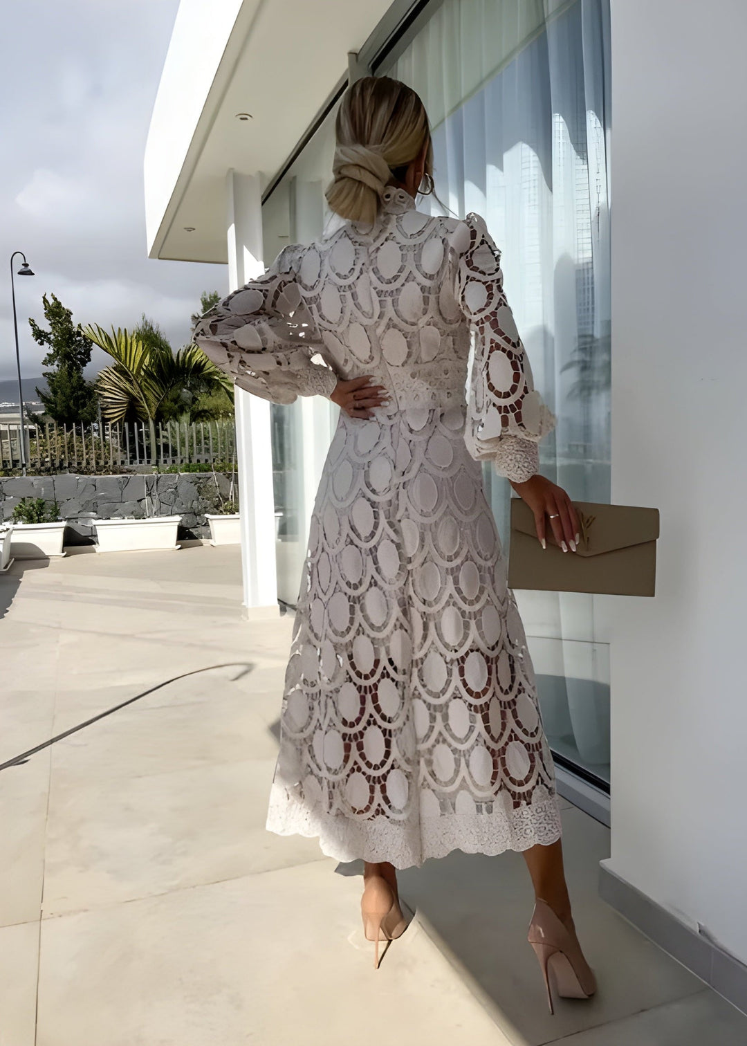 Subaita™ | Robe Maxi Élegante en A-Line avec Détails en Dentelle