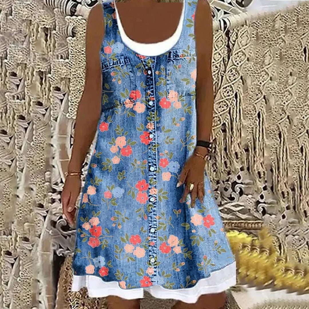 Sofia™ | Robe en Denim Douce et Élégante