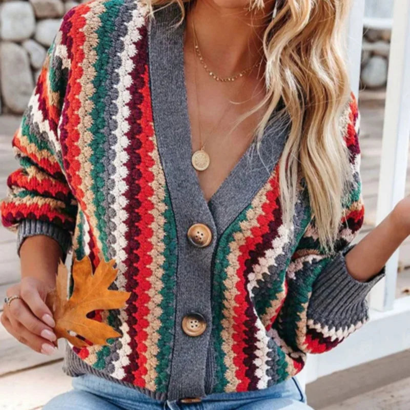 Amalia | Gilet rétro multicolore