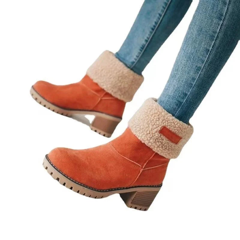 Kalvira™ | Bottes d'hiver chaudes à col rabattable