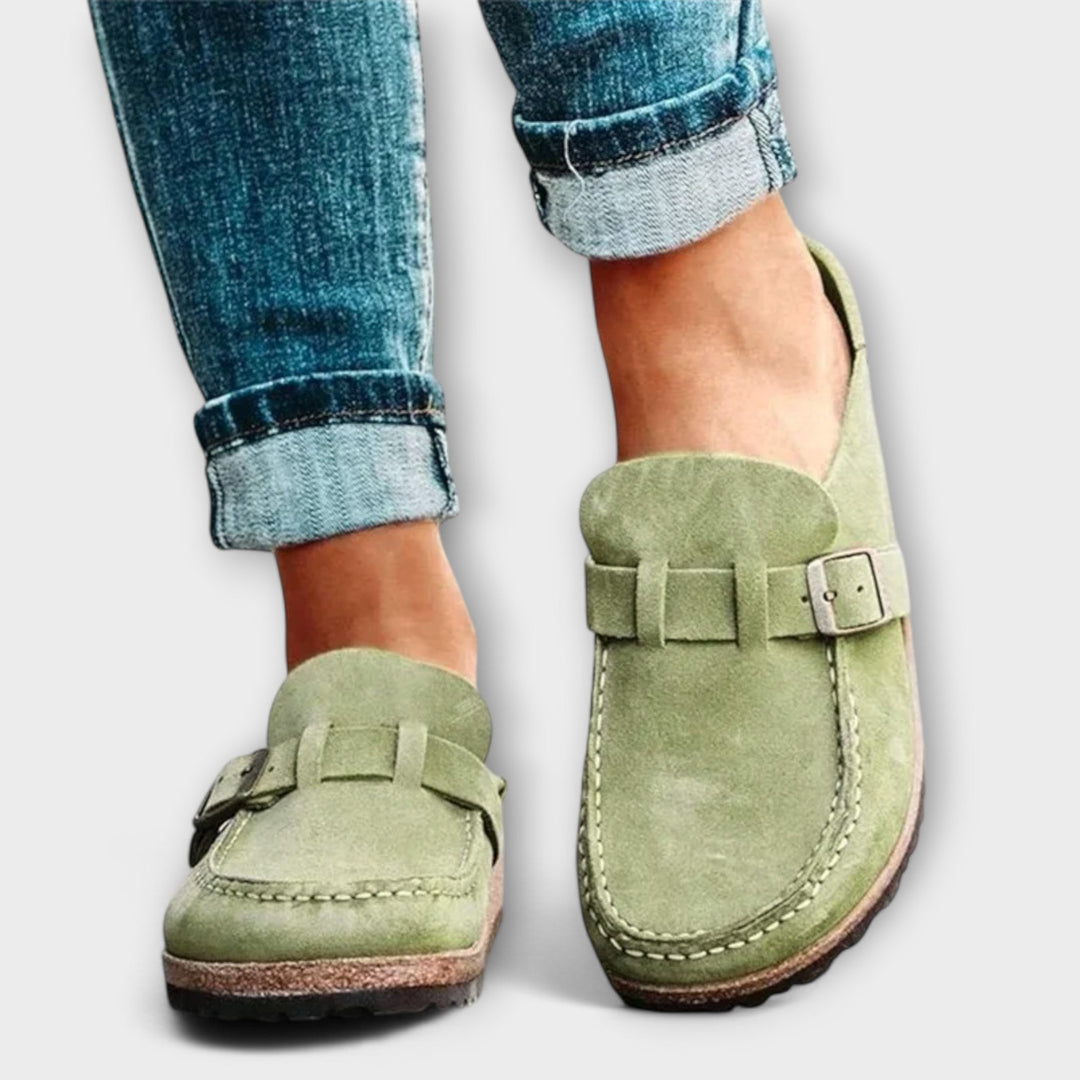 Mocassins orthopédiques pour dames avec boucle décorative