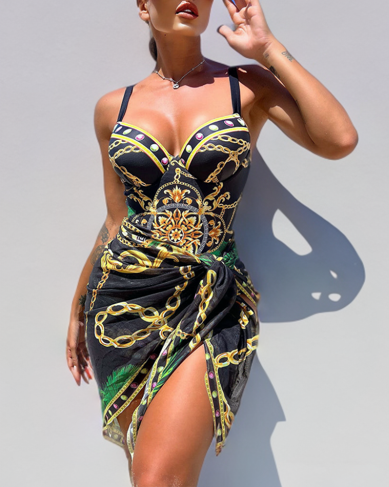 Marie™ | Maillot de Bain Push-Up avec Jupe Associée
