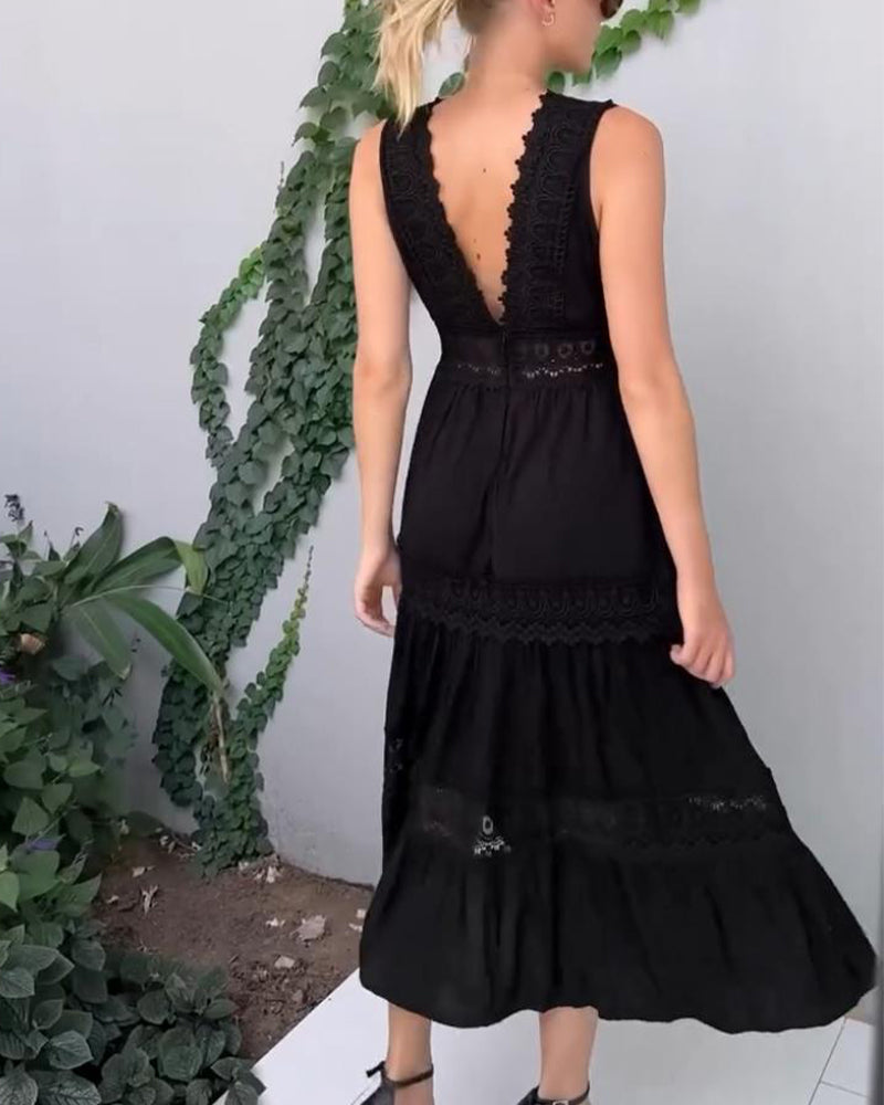 Esme™ | Robe Élégante en Dentelle avec Décolleté en V