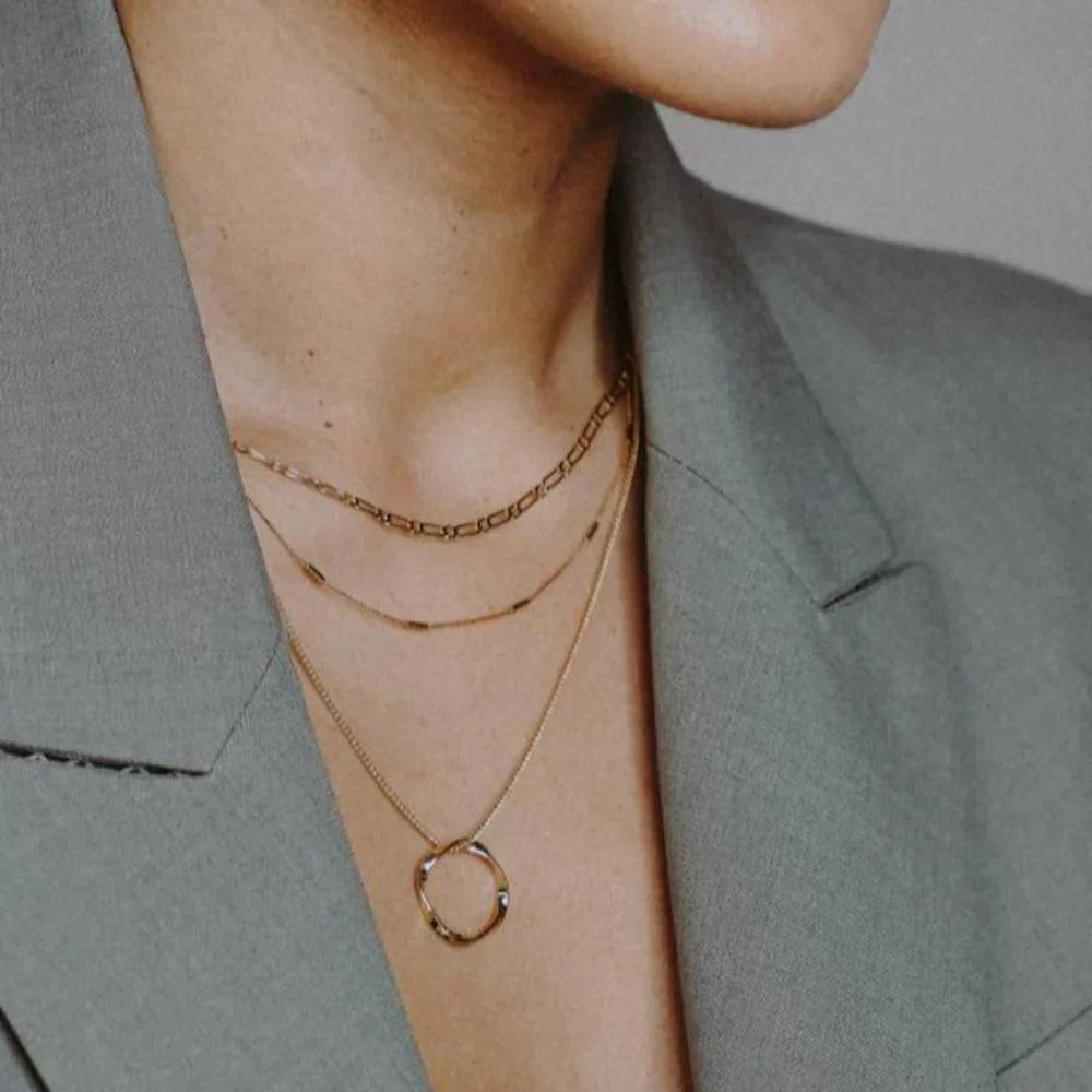 Collier à Trois Rangées Open Circle