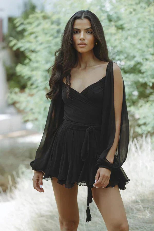Layla | Robe mini ludique avec des manches ballon