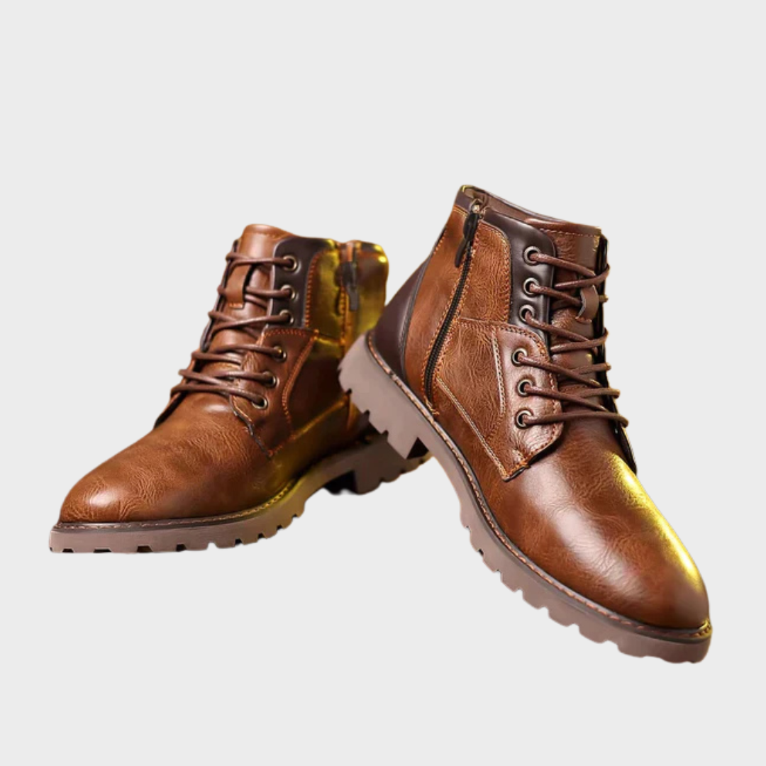 Brody | Bottes à lacets en cuir synthétique résistant