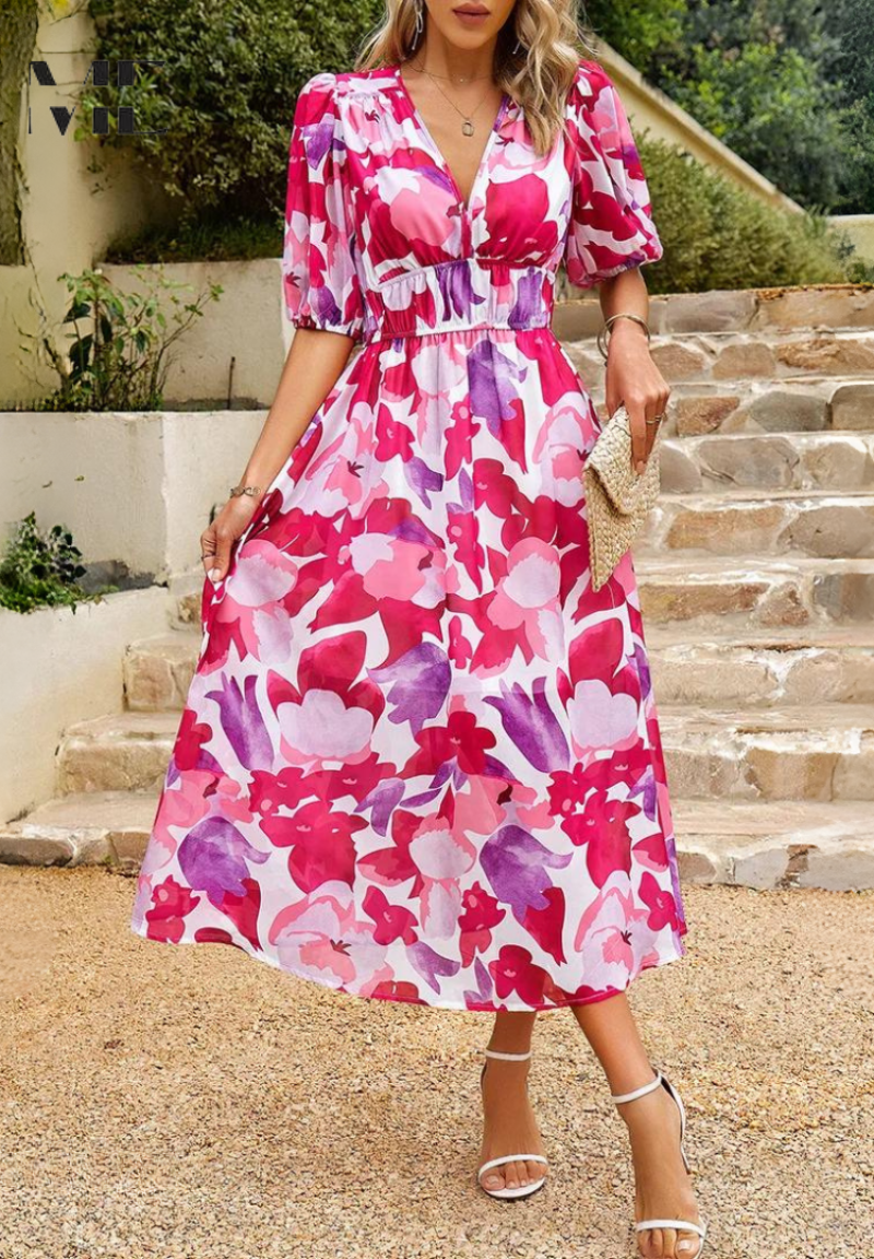 Elisa™ | Robe midi de luxe (Quasi épuisé)