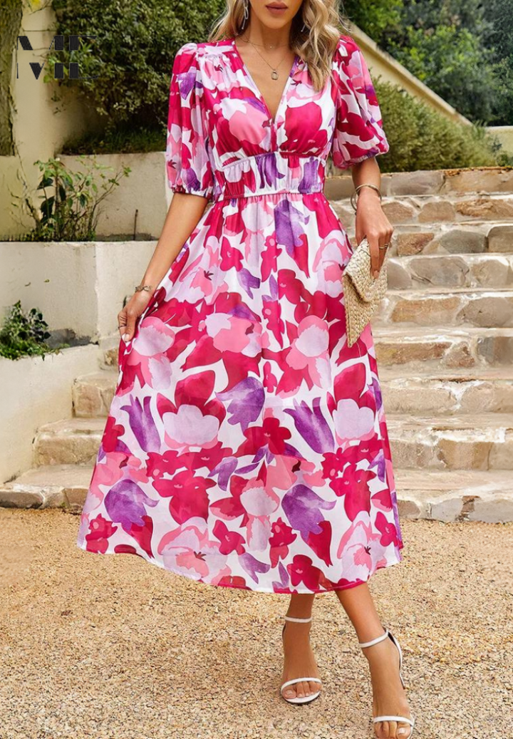 Elisa™ | Robe midi de luxe (Quasi épuisé)