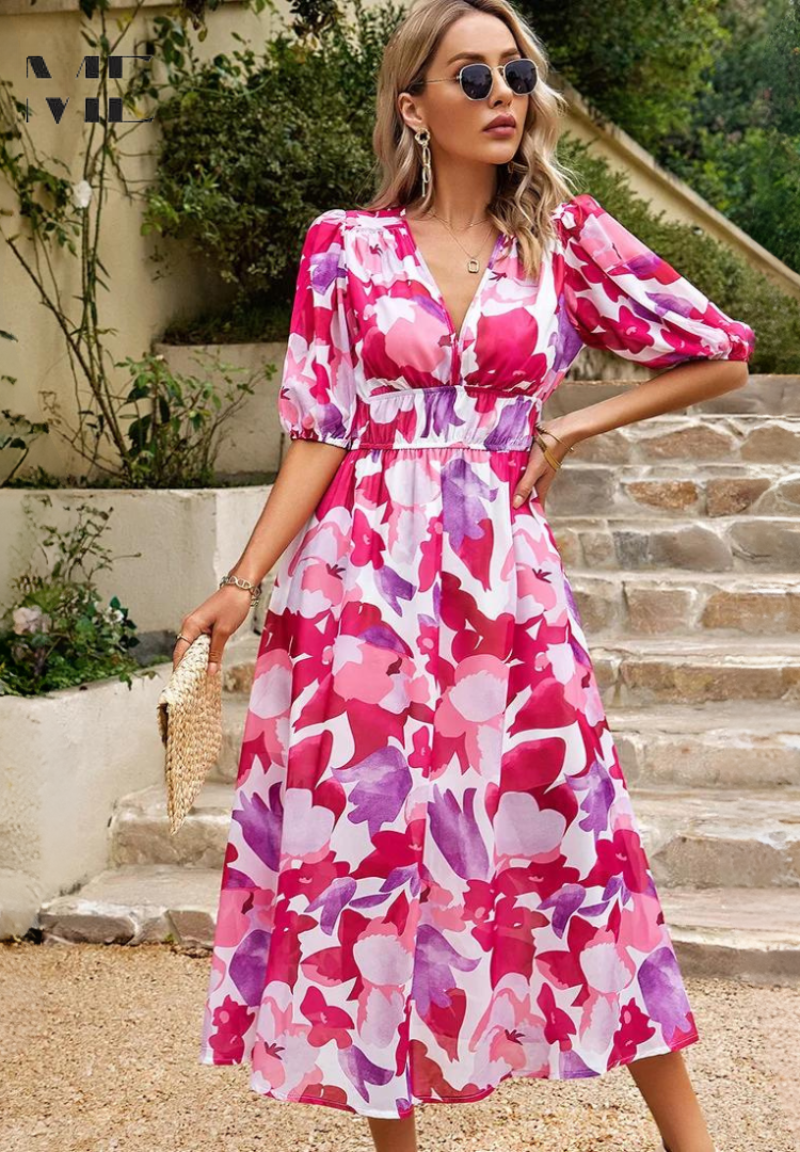 Elisa™ | Robe midi de luxe (Quasi épuisé)