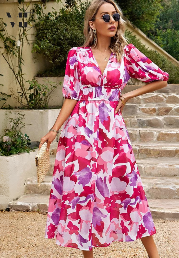 Elisa™ | Robe midi de luxe (Quasi épuisé)