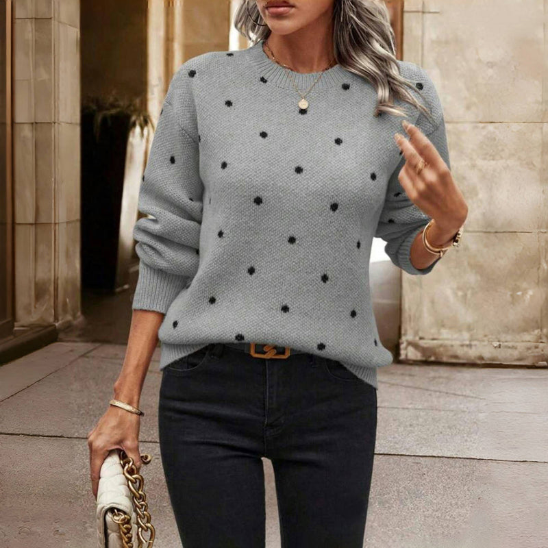 Zyara™ | Chic Pull Tricoté à Pois