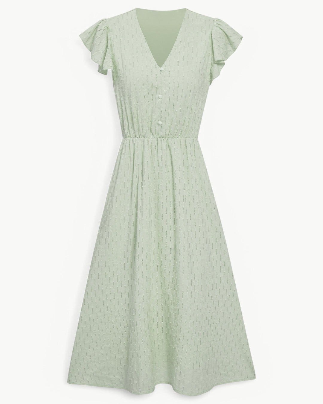 Zella™ | Robe midi élégante à col en V