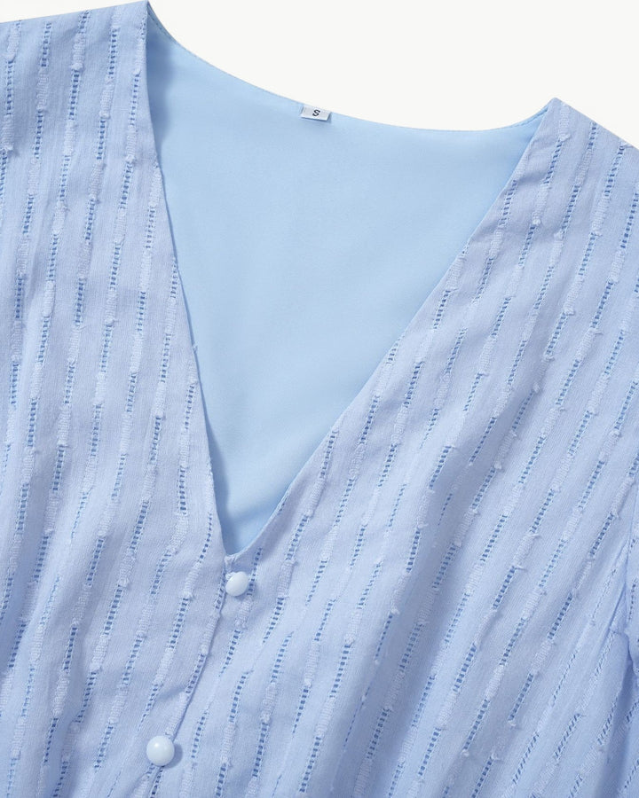 Zella™ | Robe midi élégante à col en V