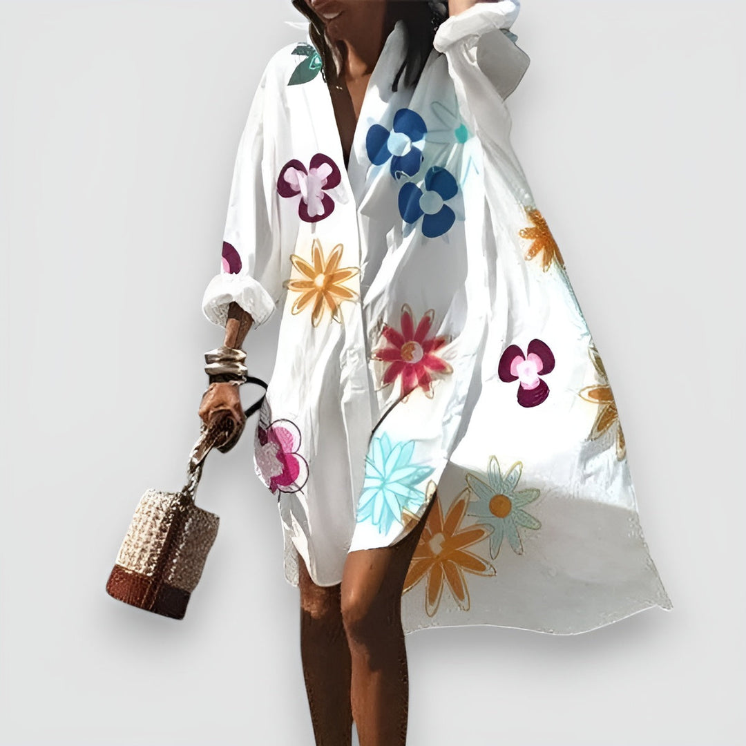Rina™ | Robe Chemise Élégante et Polyvalente