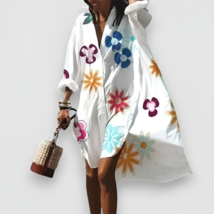 Rina™ | Robe Chemise Élégante et Polyvalente