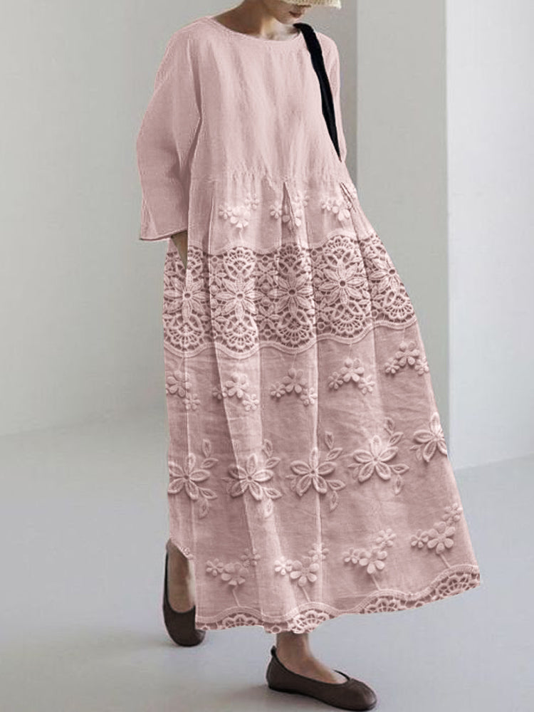 Thalina™ - Robe Imprimée en Dentelle