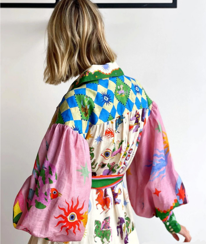 Lucie™ - Robe Fantaisie Aux Couleurs Éclatantes