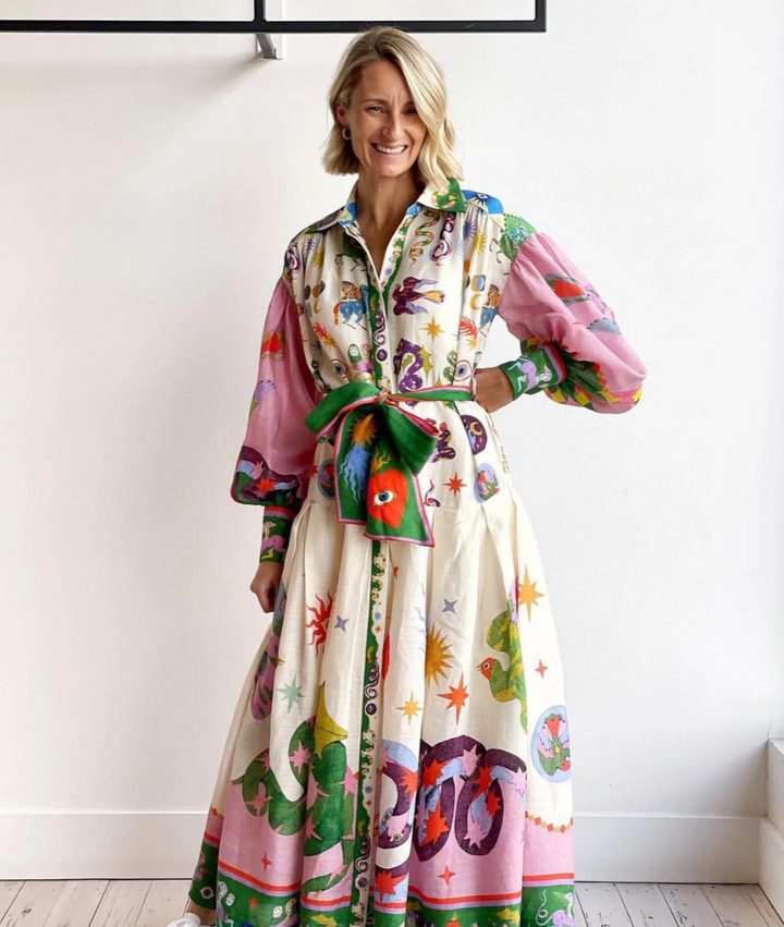 Lucie™ - Robe Fantaisie Aux Couleurs Éclatantes