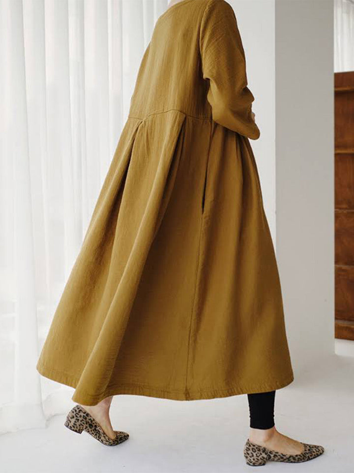 Liora | Robe ample en lin avec poches latérales