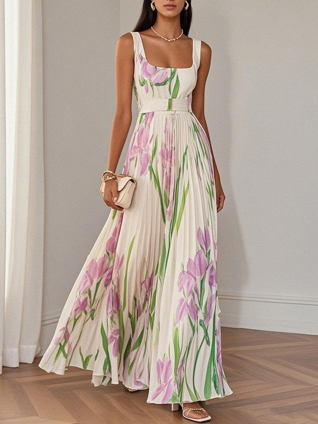 Liviana | Robe Maxi Plissée
