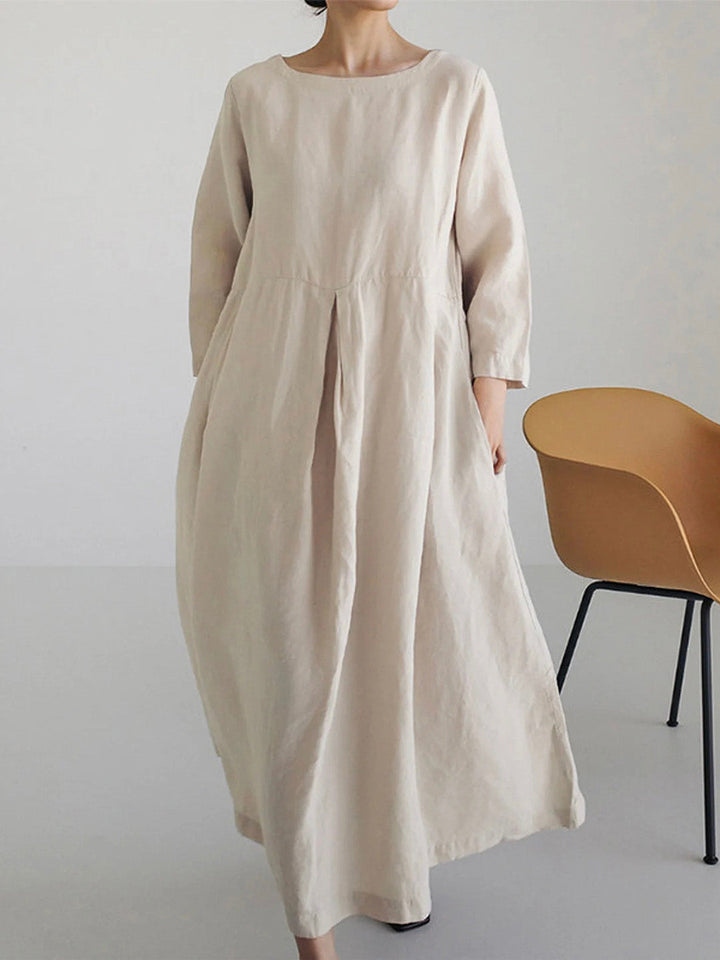 Liora | Robe ample en lin avec poches latérales