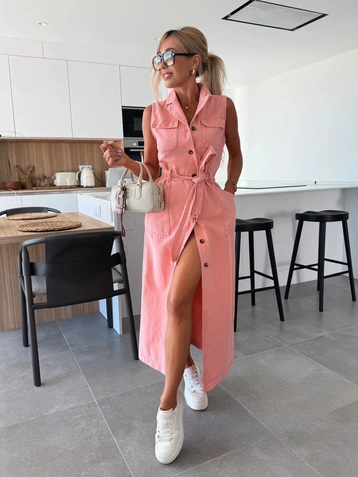 Lucie™ | Robe Maxi Élégante avec Détails Ludiques