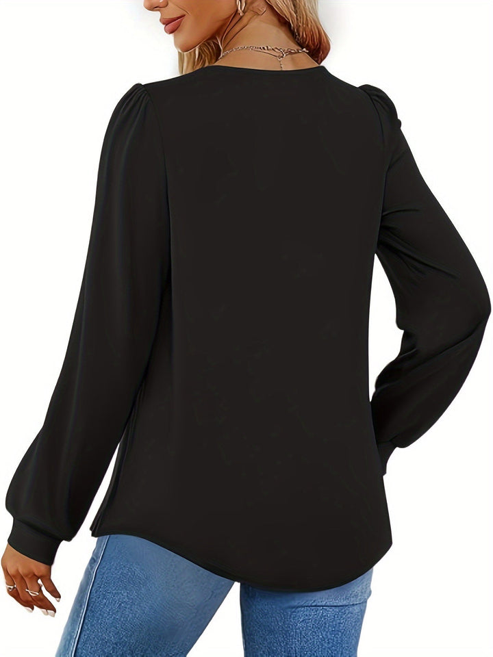 Astralis™ | Blouse Élégante avec Décolleté Carré et Plis