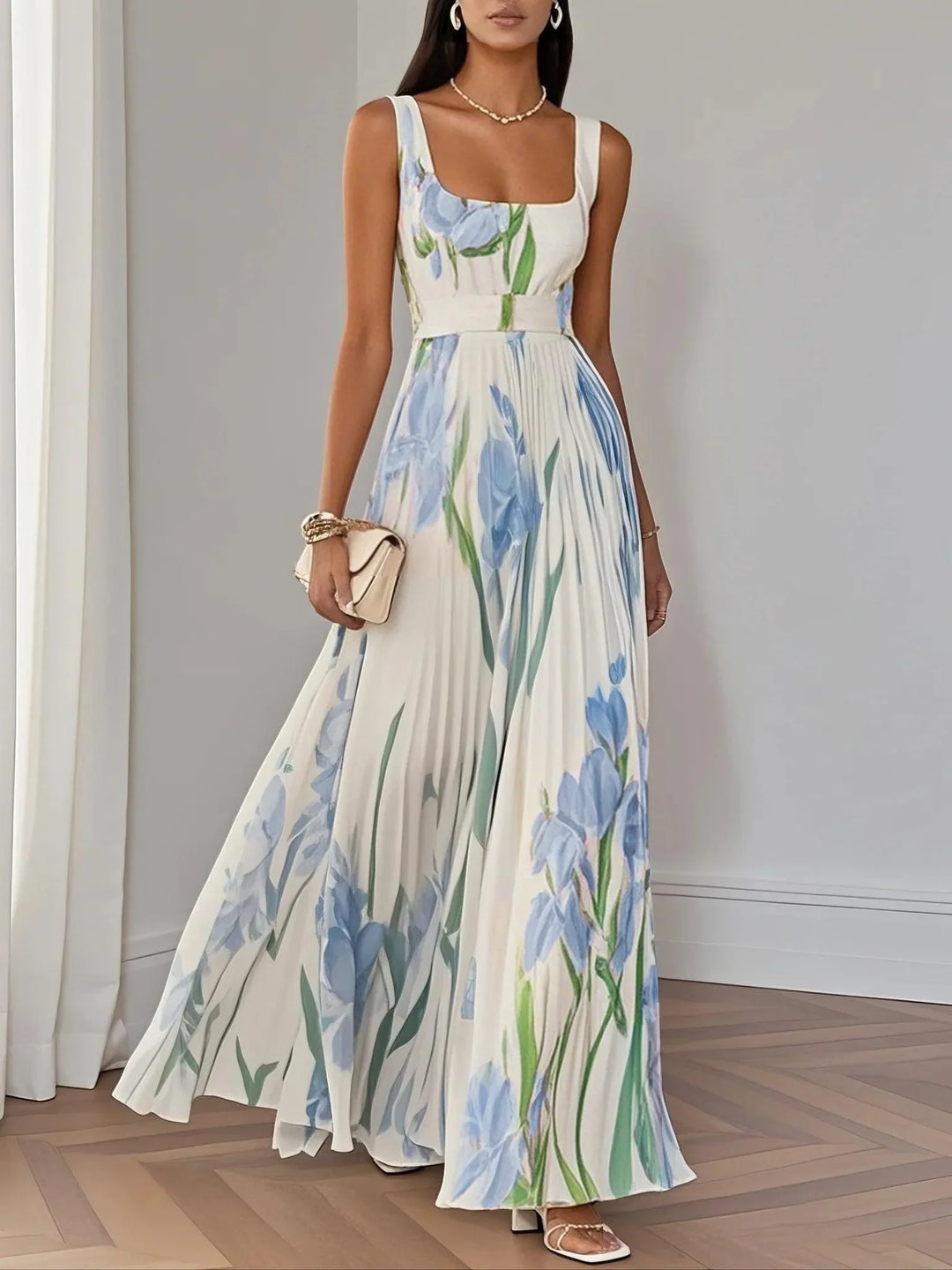 Liviana | Robe Maxi Plissée