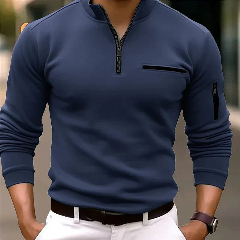 Quorix™ | Polo à Manches Longues Élégant et Confortable