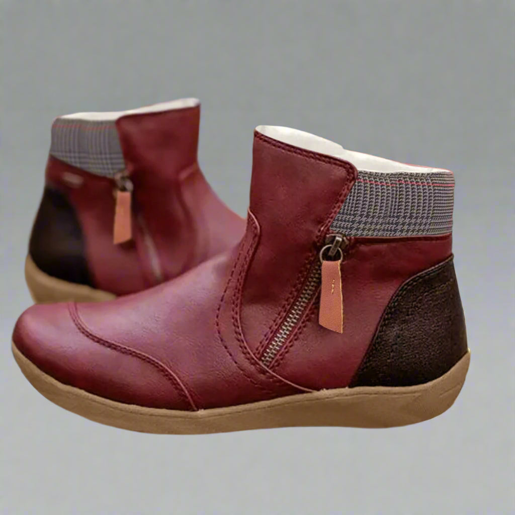 Valeska | Bottes en cuir imperméables premium avec soutien de pied