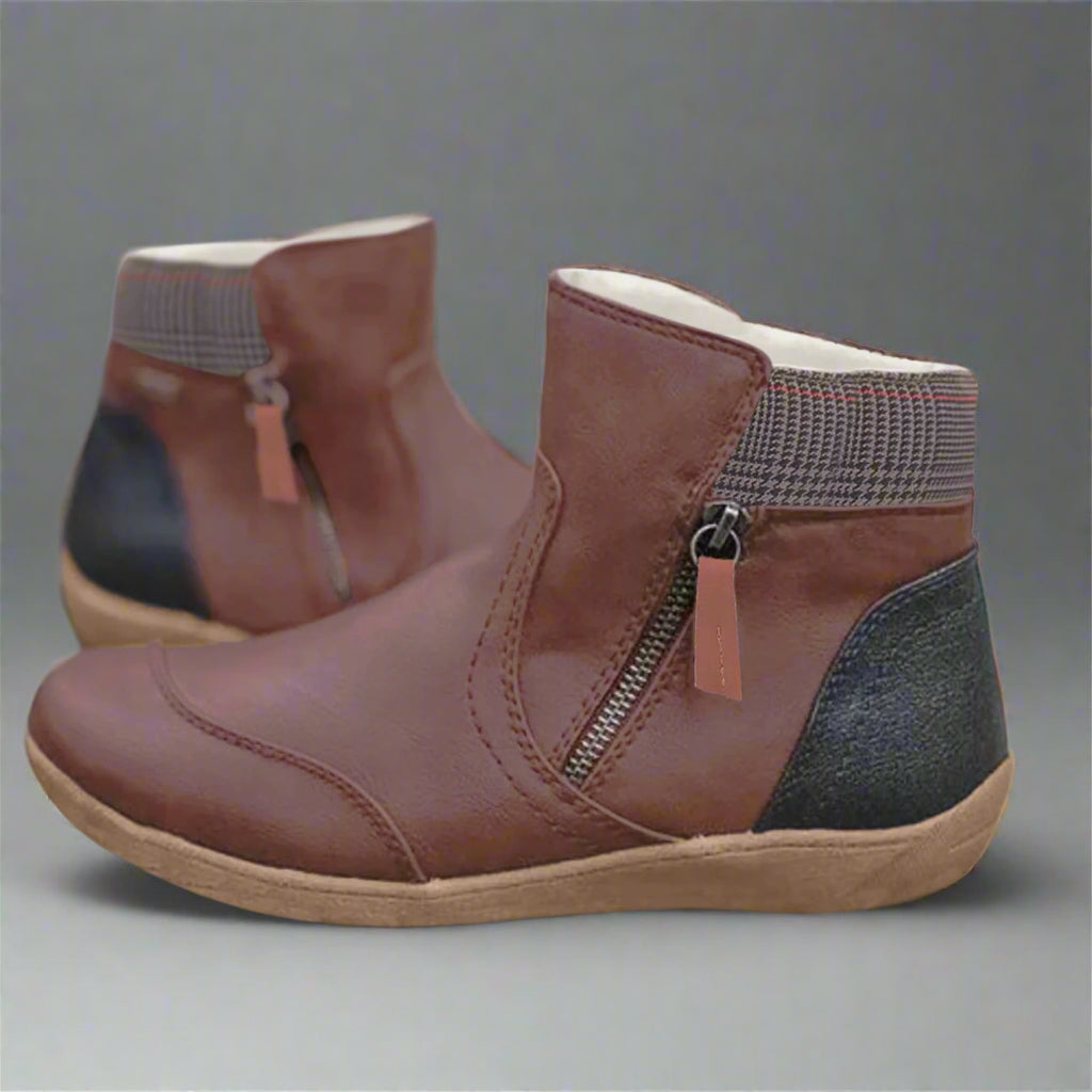 Valeska | Bottes en cuir imperméables premium avec soutien de pied