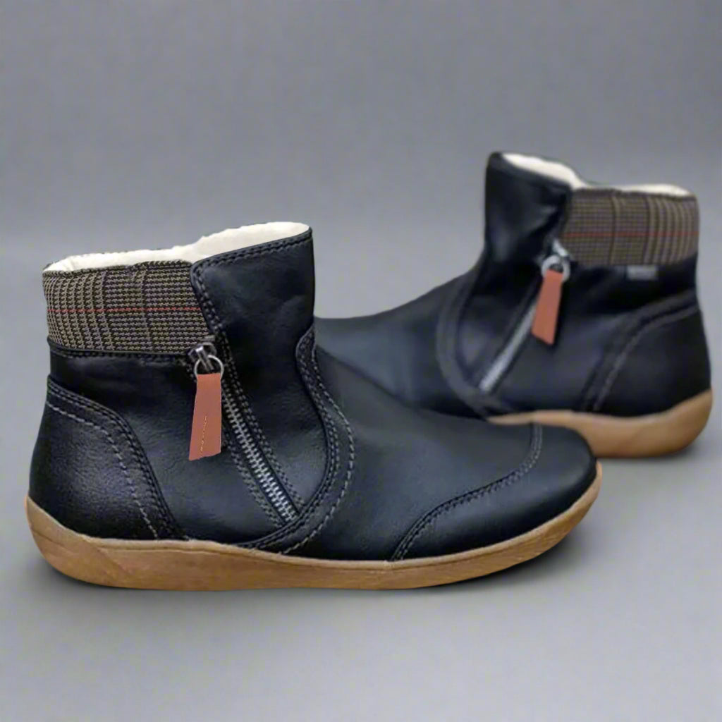 Valeska | Bottes en cuir imperméables premium avec soutien de pied
