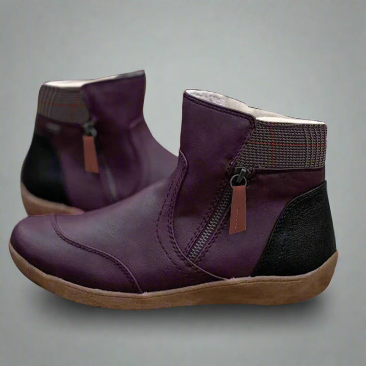 Valeska | Bottes en cuir imperméables premium avec soutien de pied