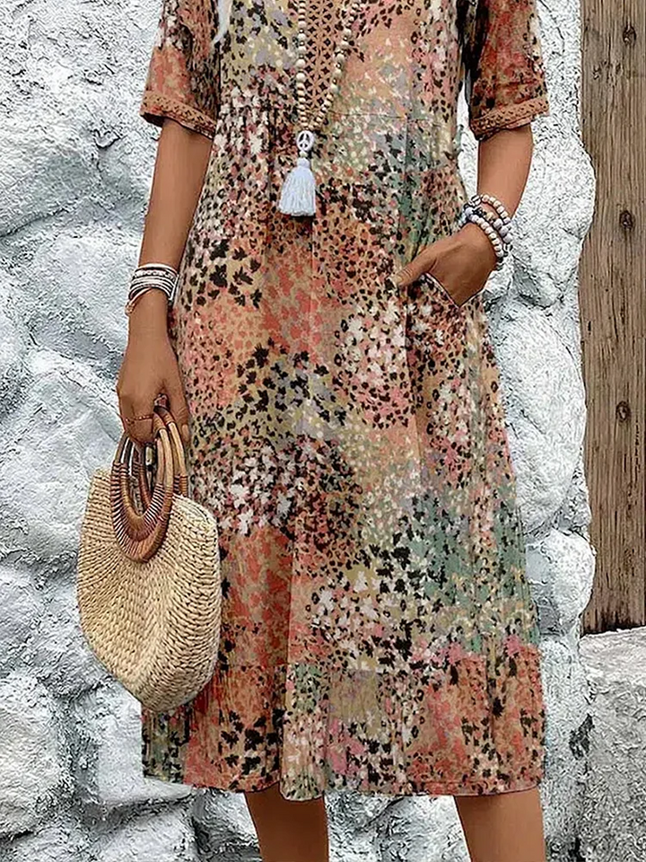 Glaviris™ | Robe Midi Flatteuse pour une Élégance Insulaire Sans Effort