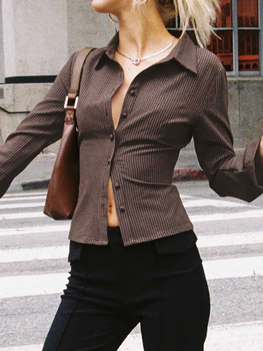 Zypharia™ | Blouse Rétro Élégante avec Boutonnage