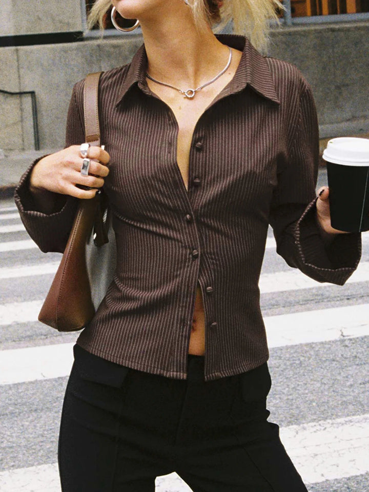 Zypharia™ | Blouse Rétro Élégante avec Boutonnage