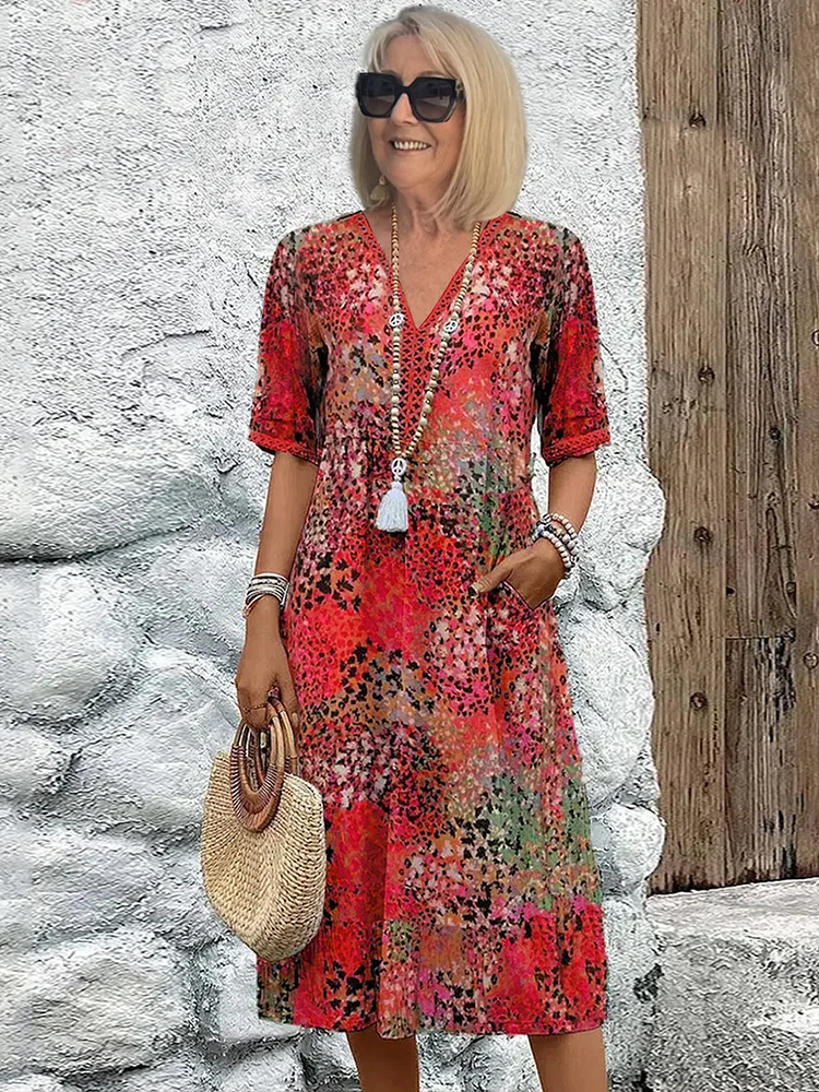 Glaviris™ | Robe Midi Flatteuse pour une Élégance Insulaire Sans Effort