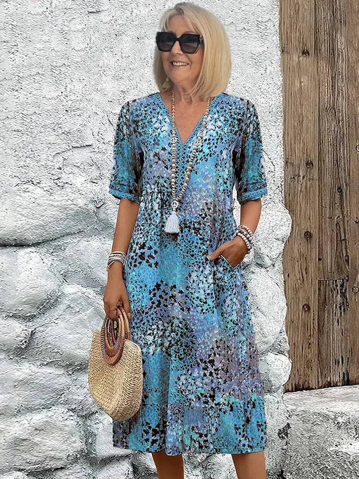Glaviris™ | Robe Midi Flatteuse pour une Élégance Insulaire Sans Effort