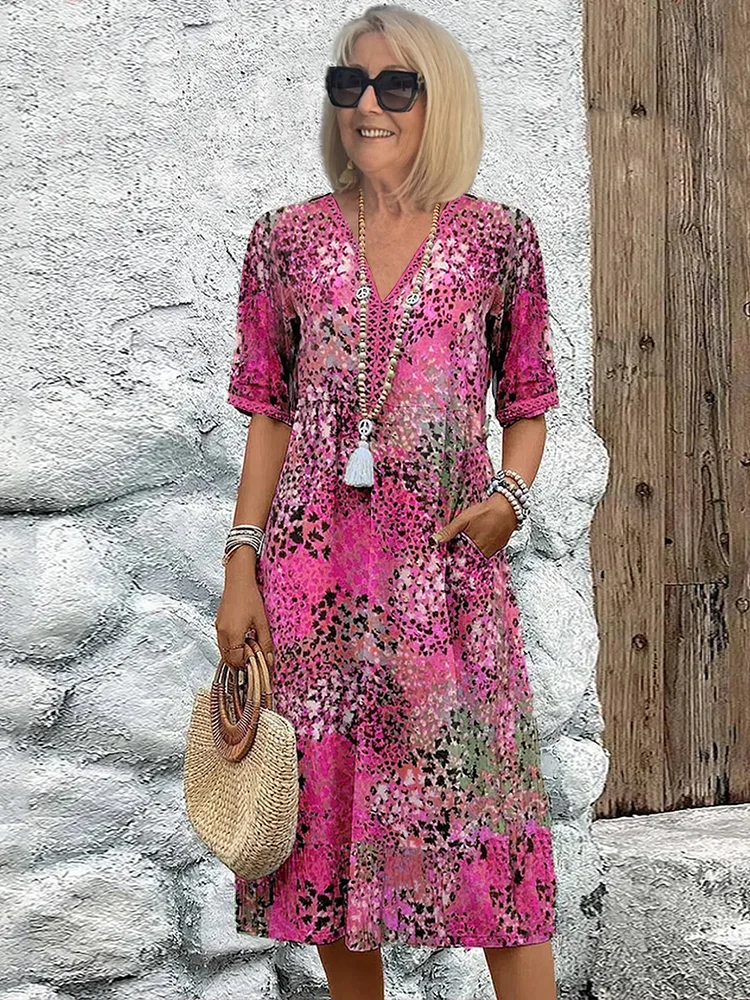 Glaviris™ | Robe Midi Flatteuse pour une Élégance Insulaire Sans Effort