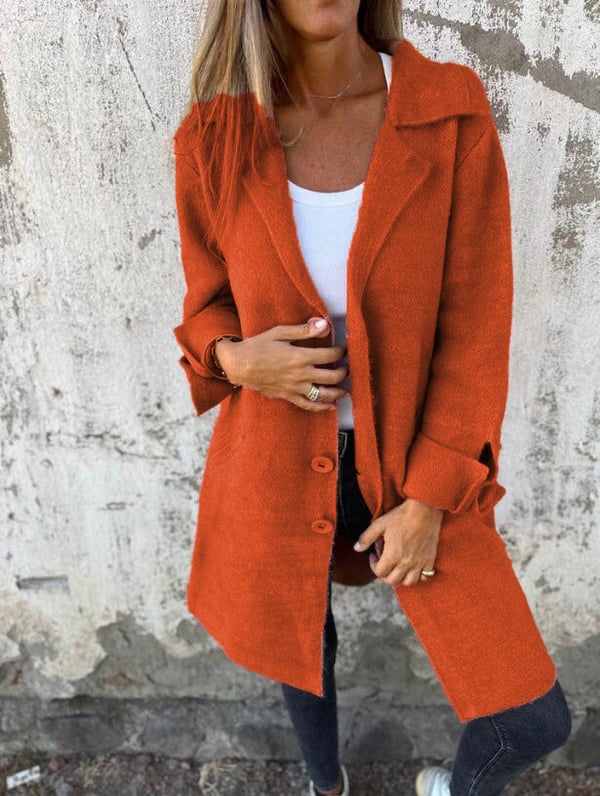 Teni™ | Manteau Long Casual Élégant avec Poches Pratiques