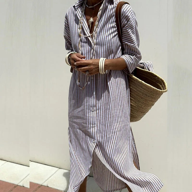 Alessandra™ | Robe d'Été Élégante Rayée (Quasi épuisé)