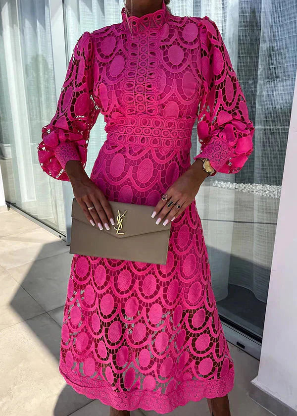 Subaita™ | Robe Maxi Élegante en A-Line avec Détails en Dentelle