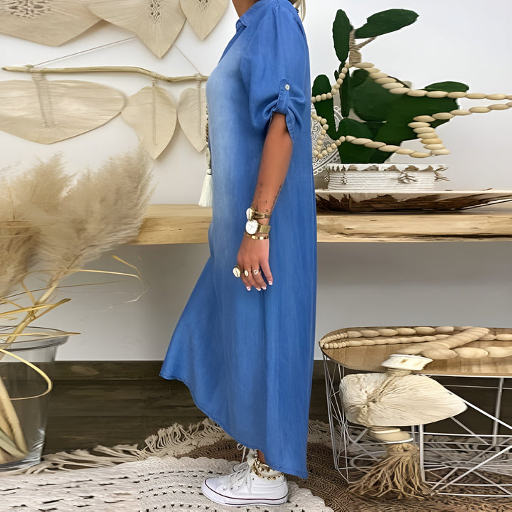 Sofia™ | Robe en denim avec décolleté en V