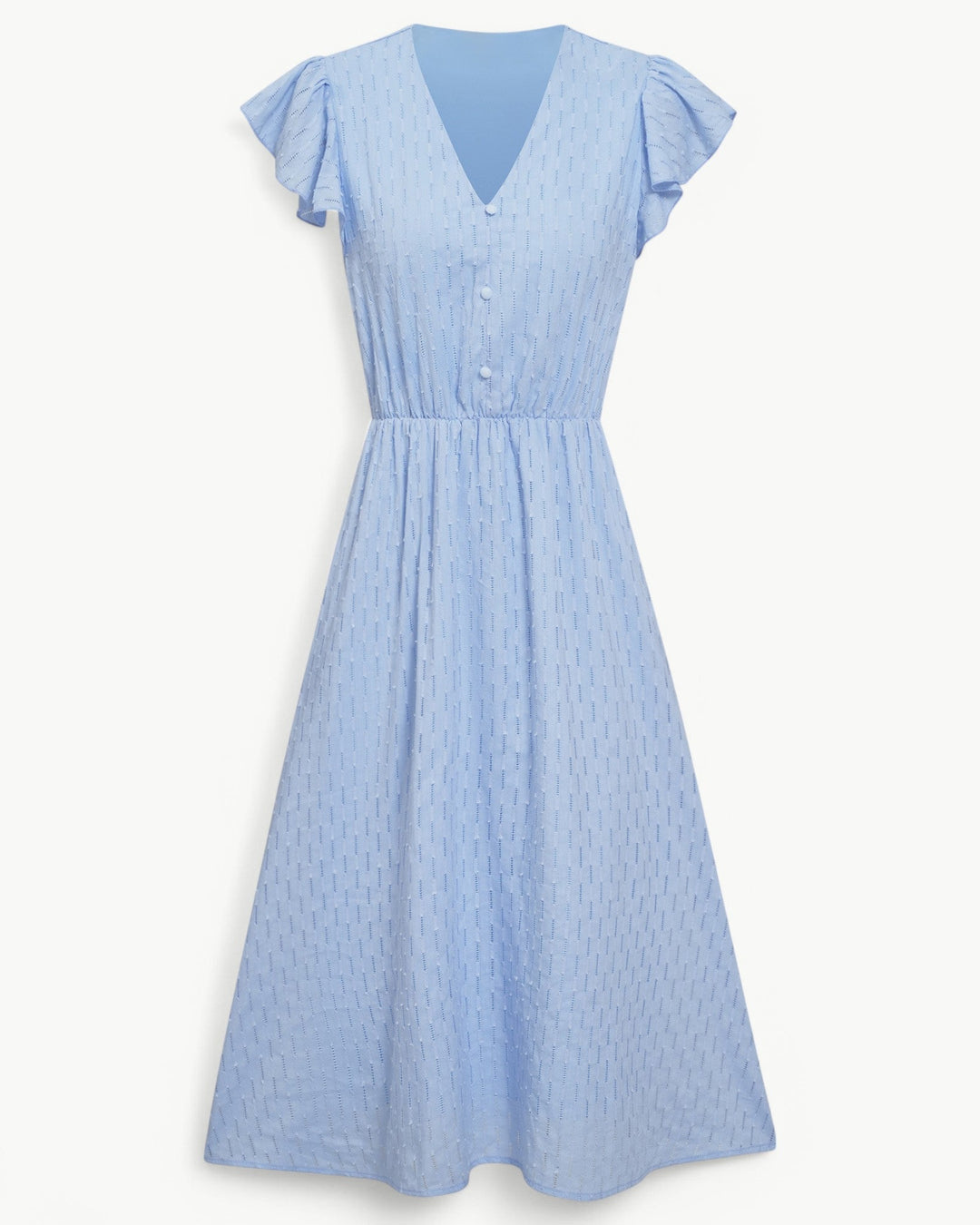 Zella™ | Robe midi élégante à col en V