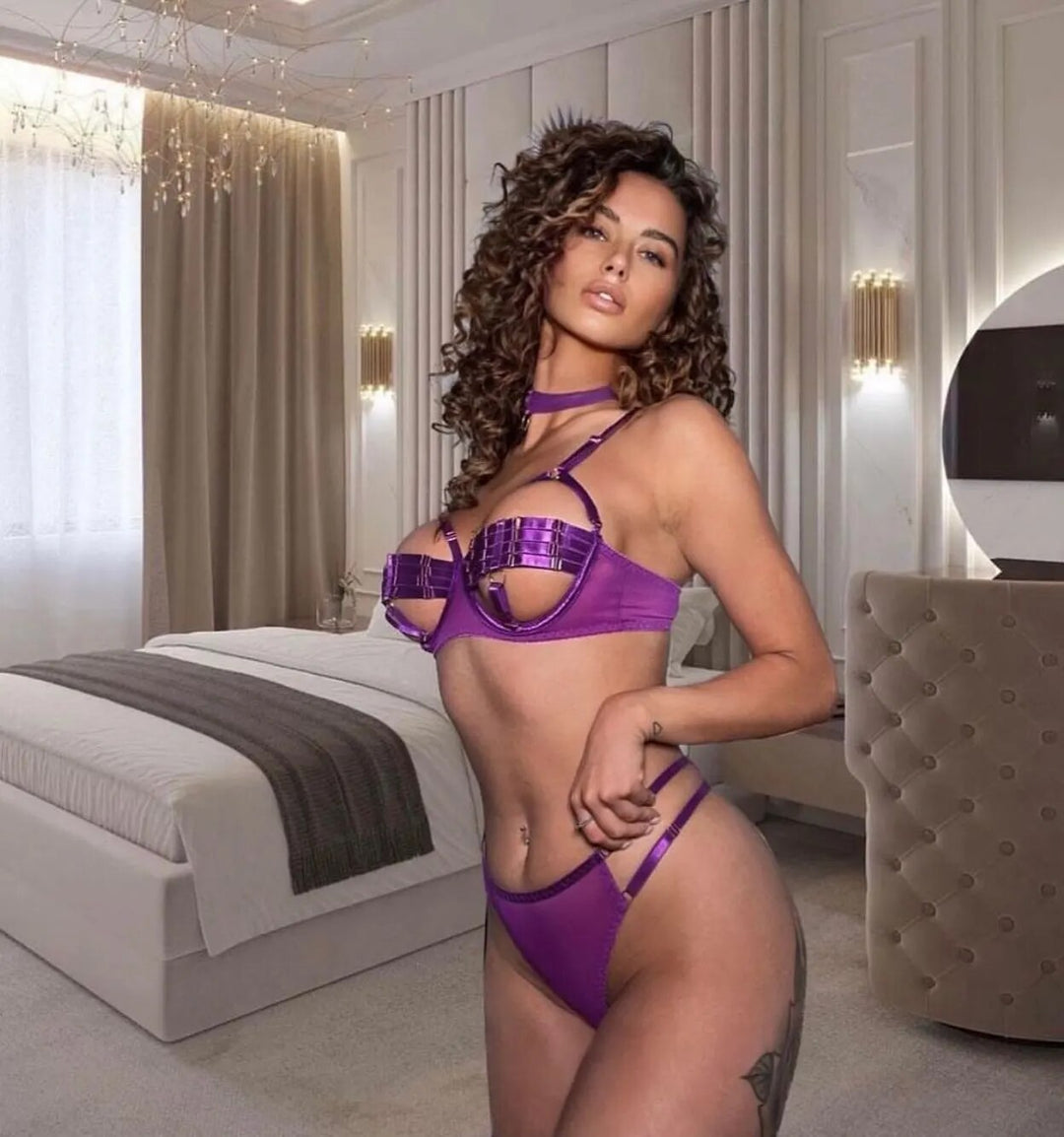 Delya™ | Ensemble de Lingerie Élégant 4 Pièces