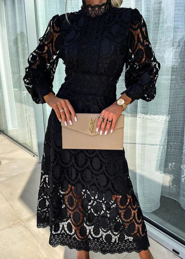 Subaita™ | Robe Maxi Élegante en A-Line avec Détails en Dentelle