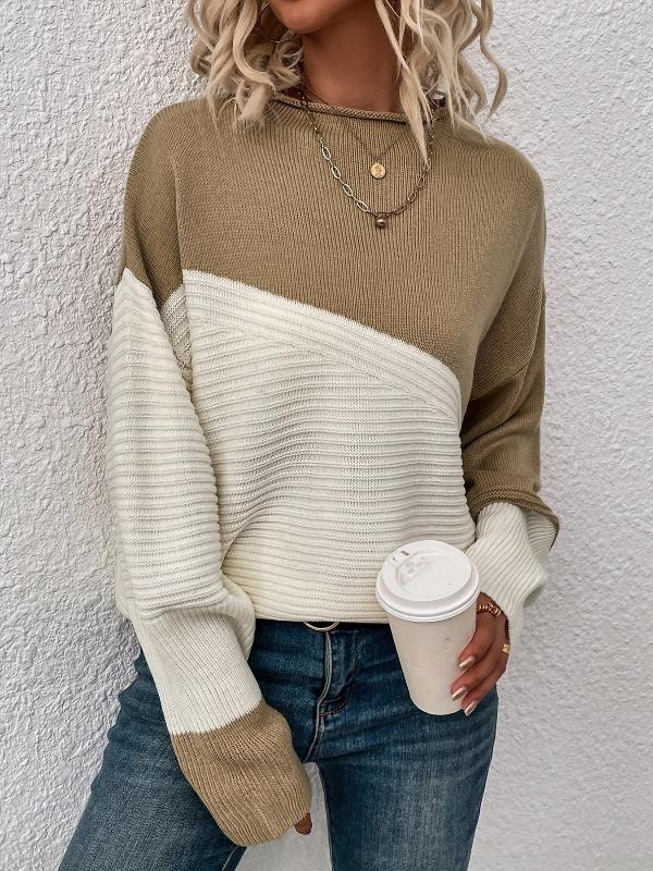 Oranyth™ | Sweater en maille bicolore élégante